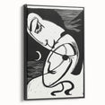 Expressionist Art: The Kiss | Bold Black-and-White Kirchner Print