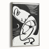 Expressionist Art: The Kiss | Bold Black-and-White Kirchner Print