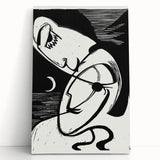 Expressionist Art: The Kiss | Bold Black-and-White Kirchner Print