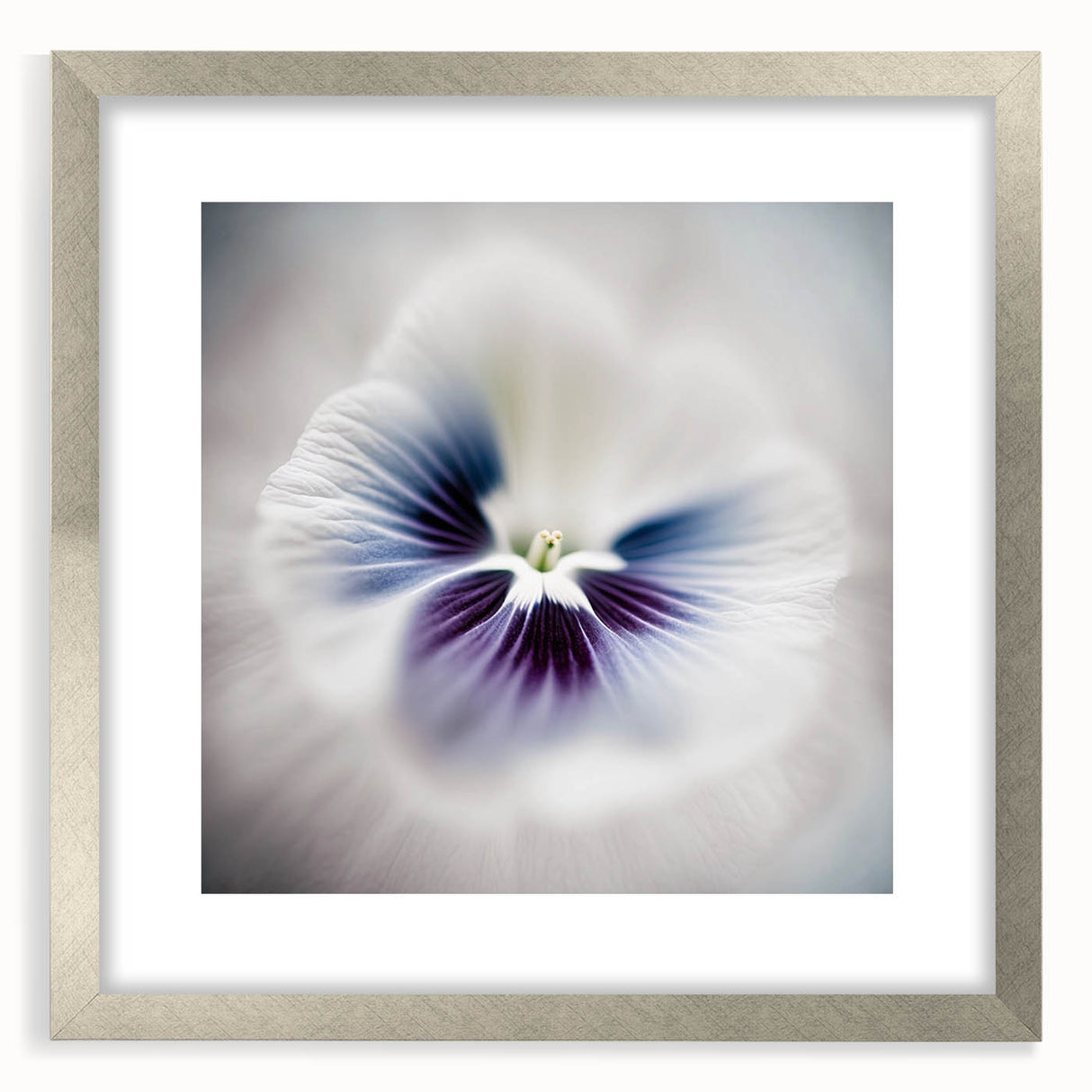 Elegant Purple Floral Living Room Wall Art – Framed Canvas Print