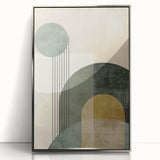 Framed abstract minimalist wall art showcasing a silver acrylic design, perfect for contemporary decor. Ideal for stylish living spaces, enhancing aesthetics.