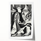 Expressionist Art: The Large Cow Lying Down | Bold Kirchner Print