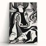 Expressionist Art: The Large Cow Lying Down | Bold Kirchner Print