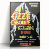Ozzy Osbourne Monsters of Rock Poster - Retro Heavy Metal Art