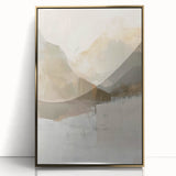 Abstract minimalist wall art featuring a sleek gold-acrylic frame, showcasing geometric patterns and a modern aesthetic, perfect for contemporary home decor.