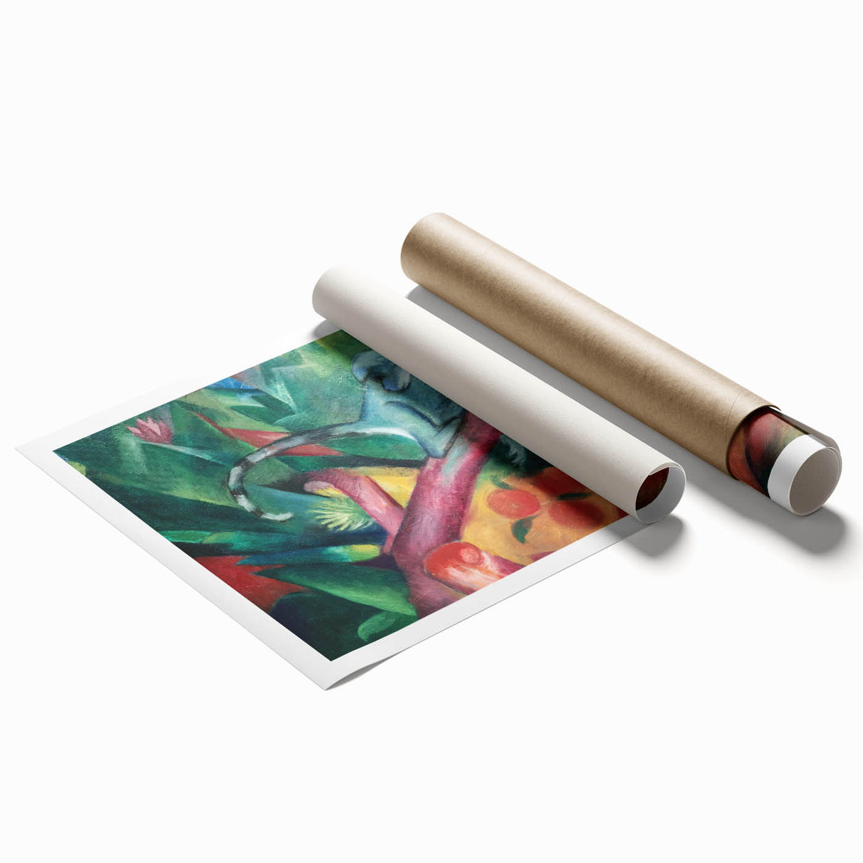 Expressionist Art: The Little Monkey | Vibrant Franz Marc Animal Print