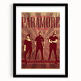 Paramore Concert Poster - Retro Indie Rock Art for Fans