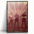 Paramore Concert Poster - Retro Indie Rock Art for Fans