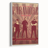 Paramore Concert Poster - Retro Indie Rock Art for Fans