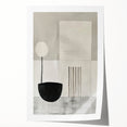 Abstract minimalist wall art print showcasing soft pastel colors and geometric shapes, rolled and ready for framing, perfect for modern decor.