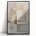 Abstract minimalist wall art featuring a framed acrylic design with bold black lines and geometric shapes, enhancing modern decor in any setting.