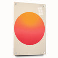 Abstract minimalist wall art displayed in a side view, featuring acrylic glass and decorative pins, showcasing sleek lines and a modern aesthetic ideal for contemporary decor.
