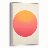Framed abstract minimalist wall art in a white color palette, showcasing geometric shapes and soft lines, perfect for modern home decor. The side view highlights the sleek design and elegant framing, making it an ideal addition to contemporary interiors.