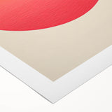 Abstract minimalist wall art printed on rolled canvas, showcasing soft pastel colors and geometric shapes, ideal for modern home decor and artistic interiors.