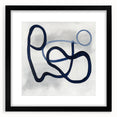 Modern Abstract Wall Art – Navy Blue Minimalist Geometric Print