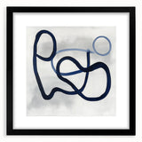 Modern Abstract Wall Art – Navy Blue Minimalist Geometric Print