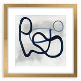 Modern Abstract Wall Art – Navy Blue Minimalist Geometric Print
