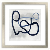 Modern Abstract Wall Art – Navy Blue Minimalist Geometric Print
