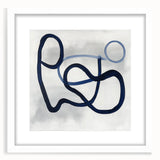 Modern Abstract Wall Art – Navy Blue Minimalist Geometric Print