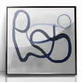 Modern Abstract Wall Art – Navy Blue Minimalist Geometric Print