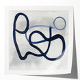 Modern Abstract Wall Art – Navy Blue Minimalist Geometric Print