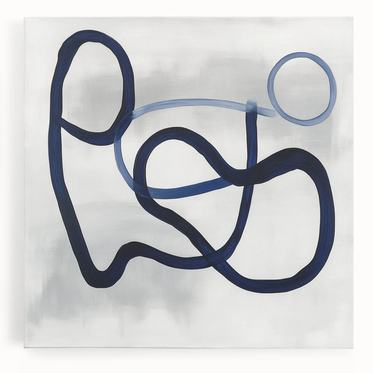 Modern Abstract Wall Art – Navy Blue Minimalist Geometric Print