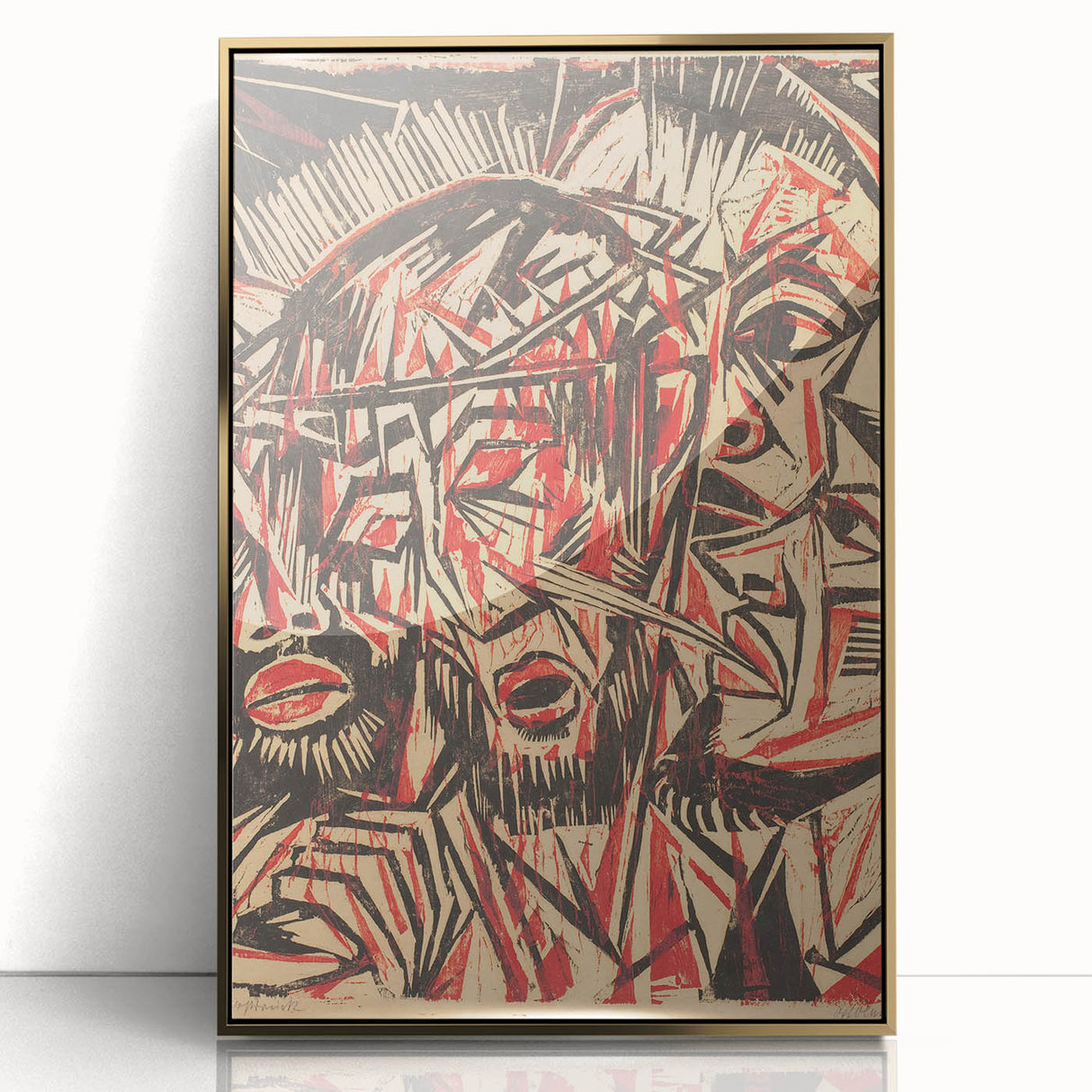 Expressionist Art: The Mocking of Christ | Powerful Otto Lange Print