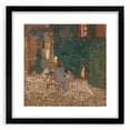 Modern Wall Art – Rustic Garden Gathering in Warm Earthy Tones