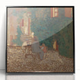 Modern Wall Art – Rustic Garden Gathering in Warm Earthy Tones