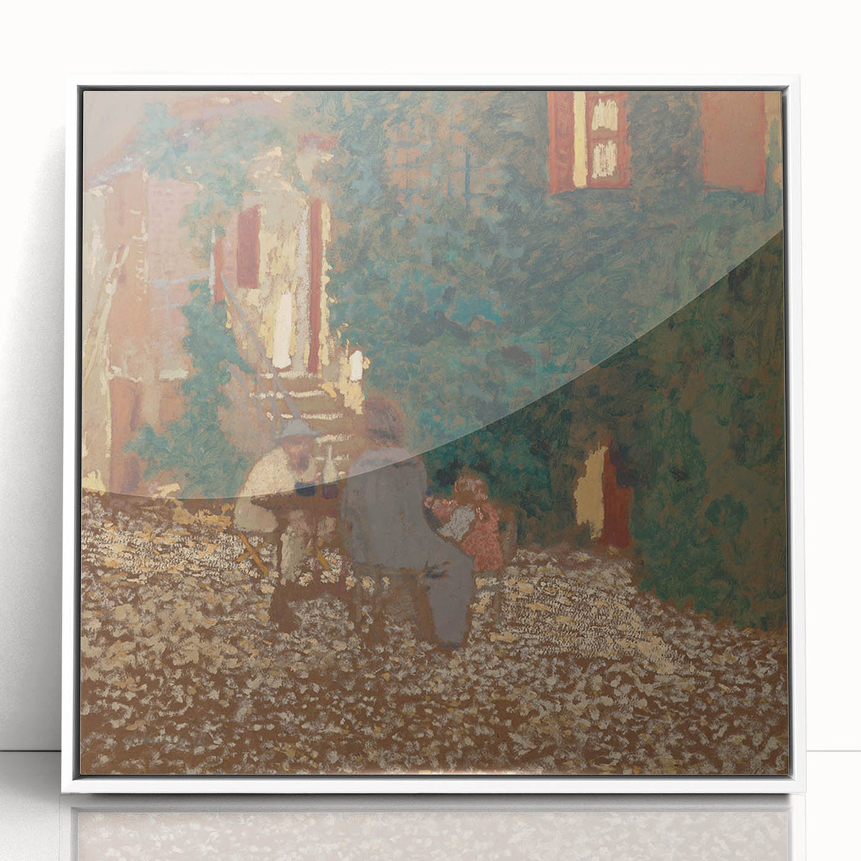 Modern Wall Art – Rustic Garden Gathering in Warm Earthy Tones