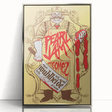 Pearl Jam Concert Poster - Retro Rock Art with Bold Graphics