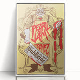 Pearl Jam Concert Poster - Retro Rock Art with Bold Graphics