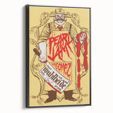 Pearl Jam Concert Poster - Retro Rock Art with Bold Graphics
