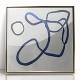 Contemporary Abstract Canvas – Blue Minimalist Modern Wall Art