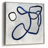 Contemporary Abstract Canvas – Blue Minimalist Modern Wall Art