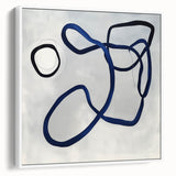 Contemporary Abstract Canvas – Blue Minimalist Modern Wall Art