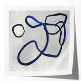 Contemporary Abstract Canvas – Blue Minimalist Modern Wall Art