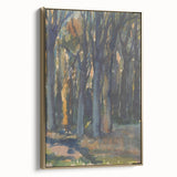 Enigmatic Forest Wall Art - Serene Woodland Scene in Watercolor Shades