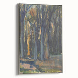 Enigmatic Forest Wall Art - Serene Woodland Scene in Watercolor Shades