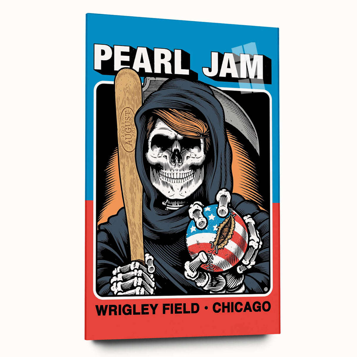 Pearl Jam Concert Poster - Retro Rock Art with Bold Design