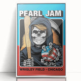 Pearl Jam Concert Poster - Retro Rock Art with Bold Design