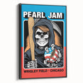 Pearl Jam Concert Poster - Retro Rock Art with Bold Design
