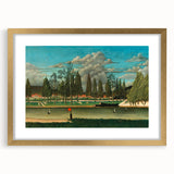 Realism Art Canvas: Serene Landscape of Quai d'Asnières Wall Art