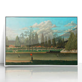 Realism Art Canvas: Serene Landscape of Quai d'Asnières Wall Art
