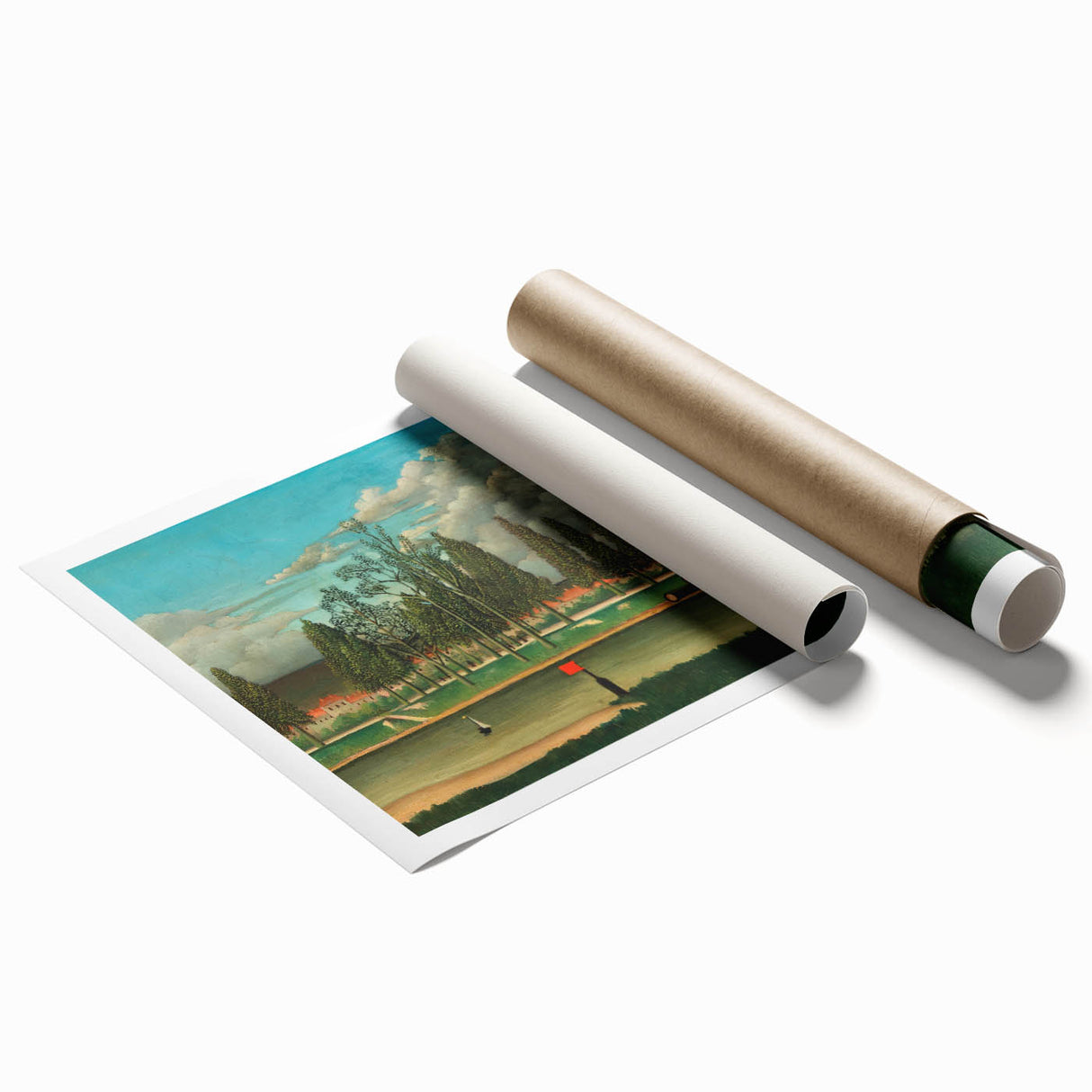 Realism Art Canvas: Serene Landscape of Quai d'Asnières Wall Art