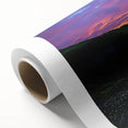 Scenic rolled canvas artwork showcasing majestic cliffs and a vibrant landscape, beautifully detailed for home decor, packaged securely in a protective tube.