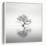 Acrylic Dining Room Artwork - Black and White Nature Reflection