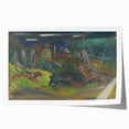 Expressionist Hunting Scene – Bold Abstract Boar Hunt Wall Art