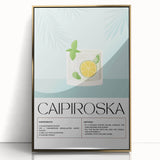 Art Deco style poster featuring a stylized cocktail, rendered in gold and black tones, acrylic framed.
