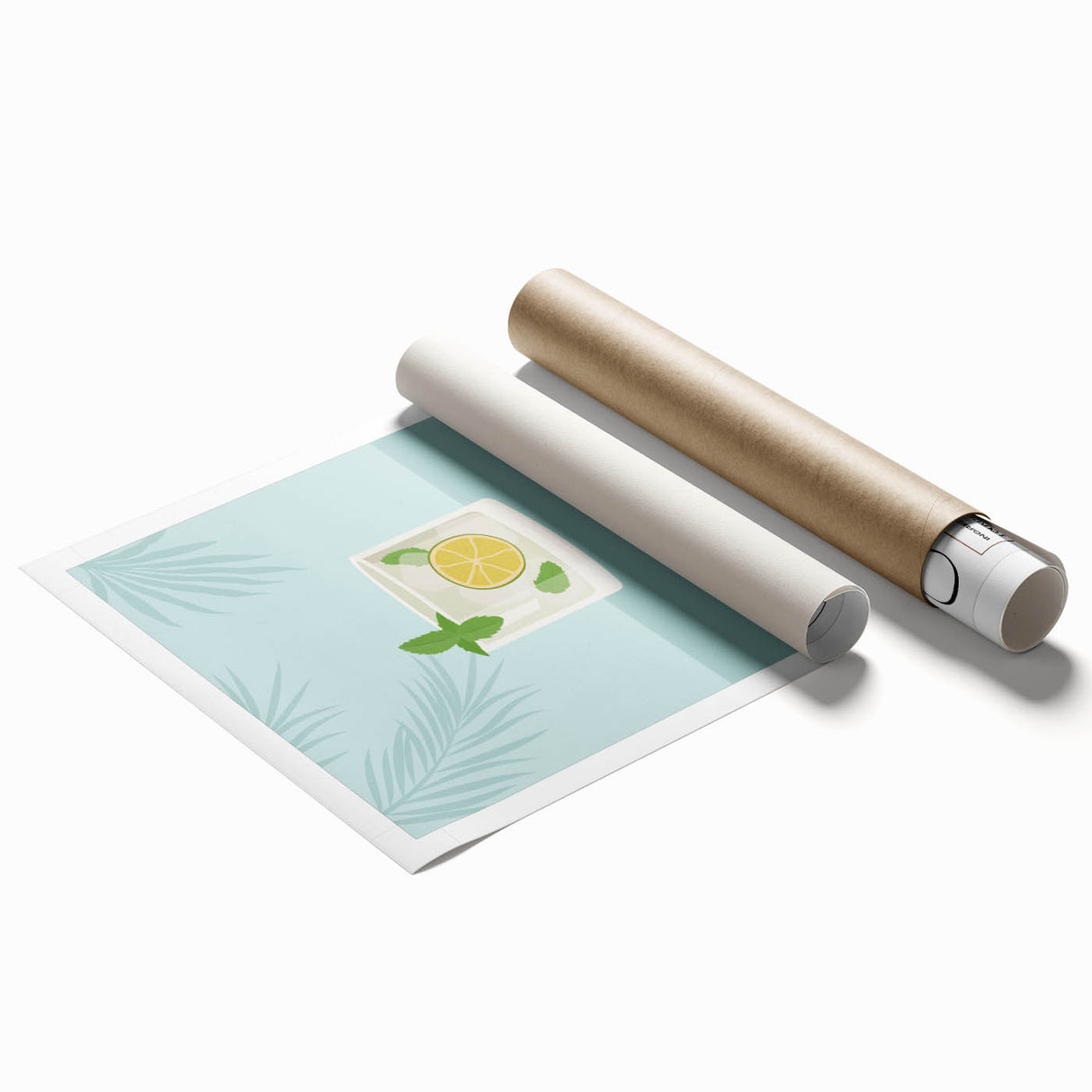 Extra large rolled print featuring a floral art design in soft pastel shades, ideal for classy bathroom wall art.